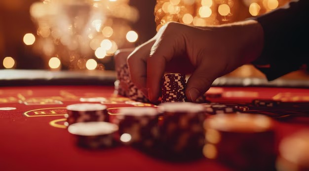 neraka 4d mobile interface on smartphone with Texas Poker table